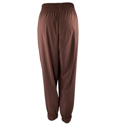 Vuori Women's Brown High Waisted Elastic Waist Tapered Trousers Joggers Pants L