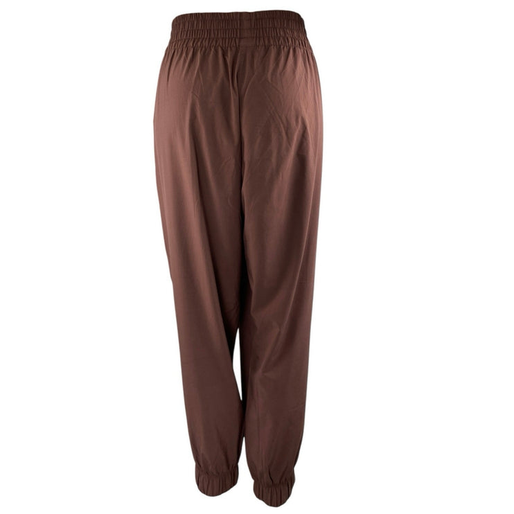 Vuori Women's Brown High Waisted Elastic Waist Tapered Trousers Joggers Pants L