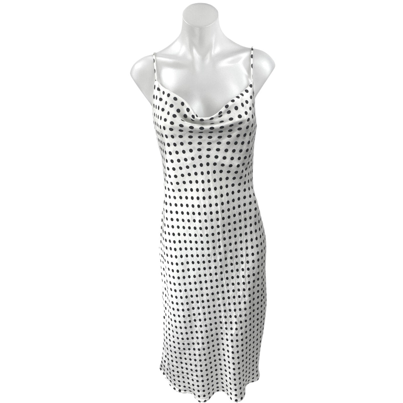 satin polka dot dress zara SATIN POLKA DOT DRESS - Red