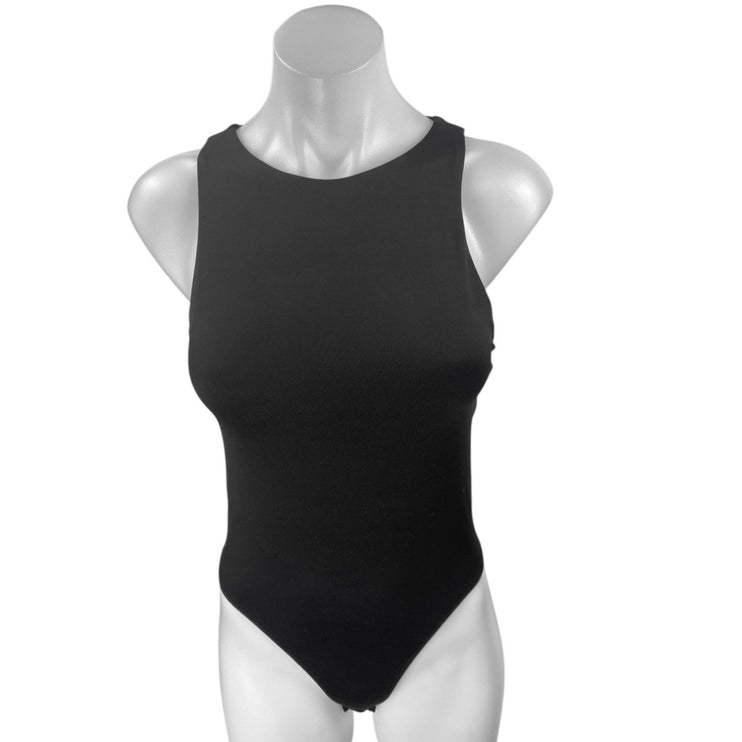 Zara Women's Black Sleeveless Racerback Stretch Cami Bodysuit Tank Top Size M