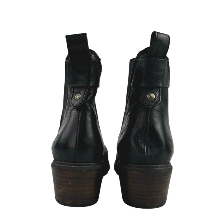 Timberland Sutherlin Bay Women's Black Leather Slip-On Chelsea Ankle Boots 7