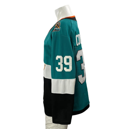 Reebok NHL San Jose Sharks 2015 Stadium Series Men's Teal Black Hockey Jersey 50