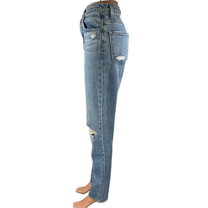 J Brand Women's Blue High Waisted Distressed Casual Skinny Denim Jeans Size 27