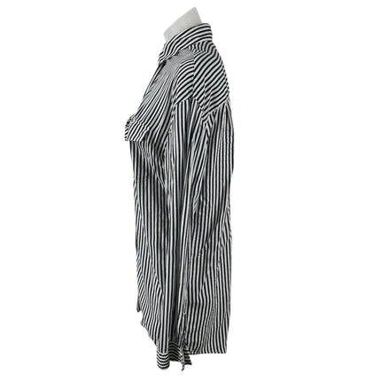 The Kooples James Stripe Collared Long sleeve Button Down Shirt Blouse Top Sz 1