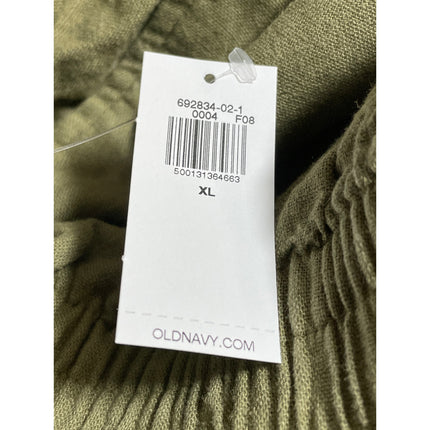 NEW Old Navy Women's Green Linen High Waisted Casual Lounge Summer Shorts Sz XL