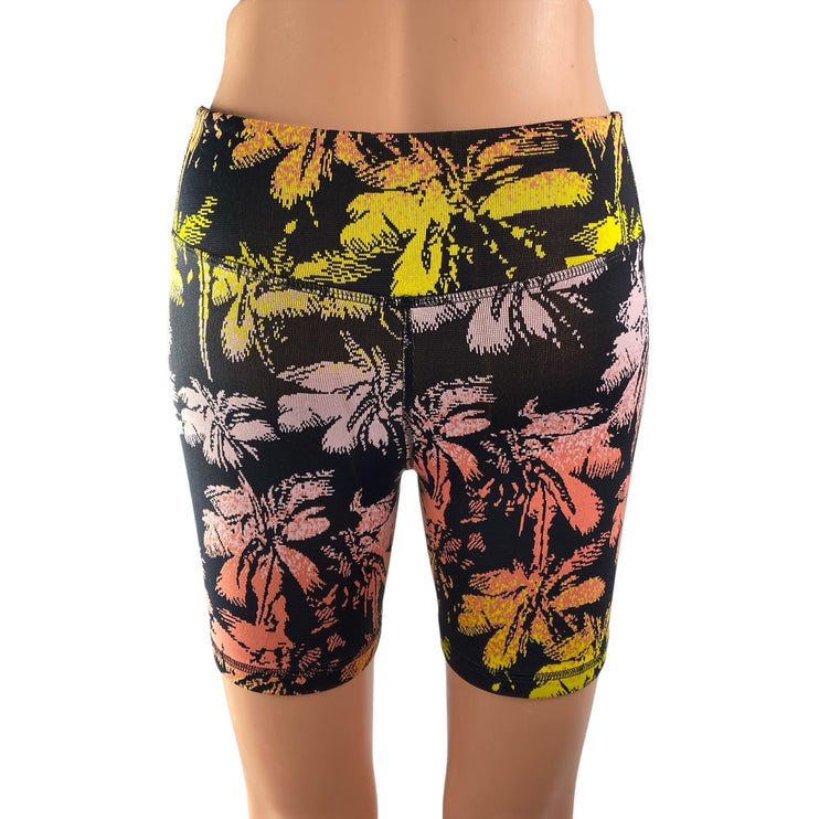 Solid & Striped Multicolor Ombre Palm Trees Printed Activewear Biker Shorts Sz S