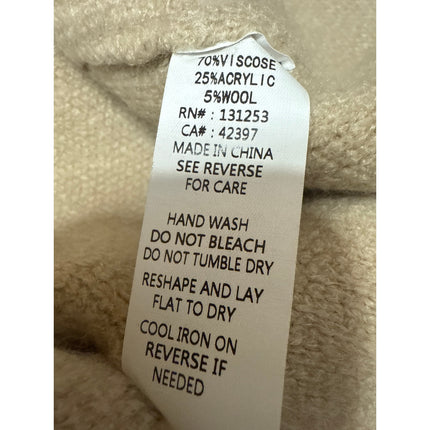 Pink Martini Stockport Womens Beige Wool Knit Long Sleeve Trench Coat Jacket XXS