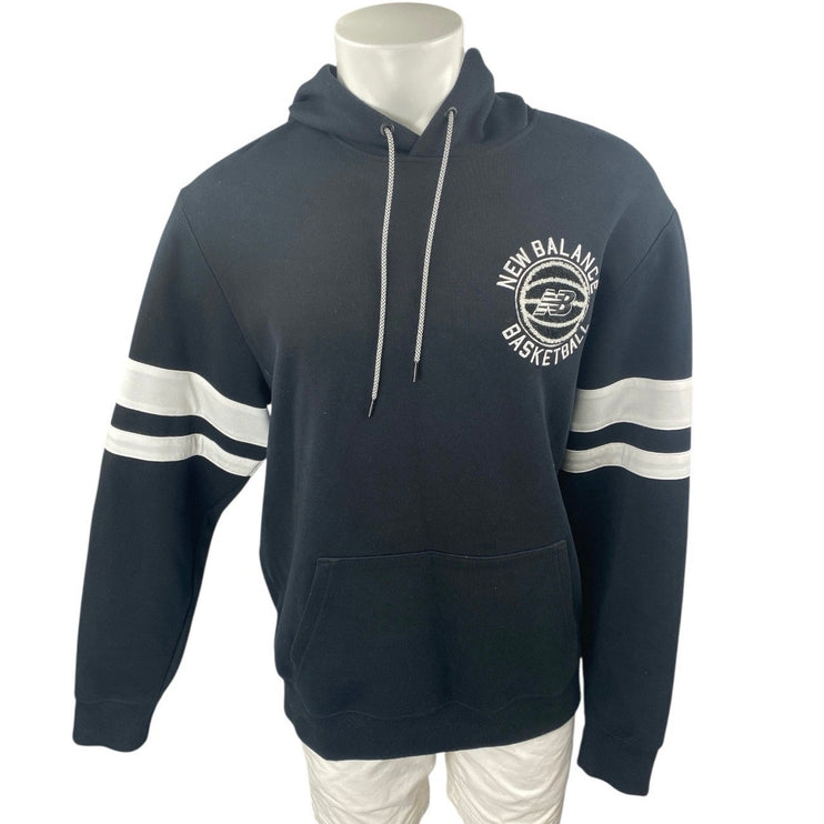 New Balance Basketball First Light Men's Black Hoodie Hooded Sweatshirt Size L