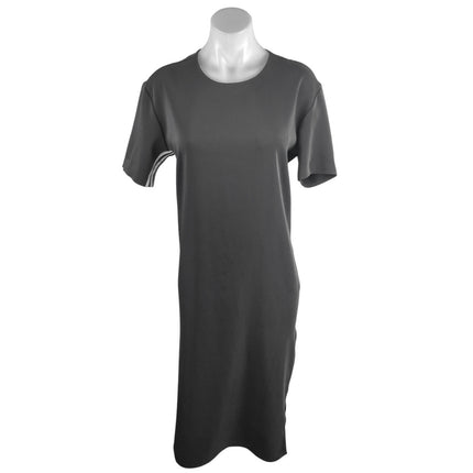 Adidas 3 Stripes Women's Black Short Sleeve Crew Neck Midi Shift Dress Size S