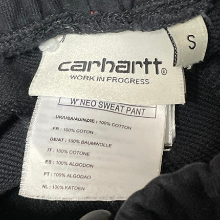Carhartt Women's Black High Rise Logo Lounge Tapered Jogger Sweat Pants Size S