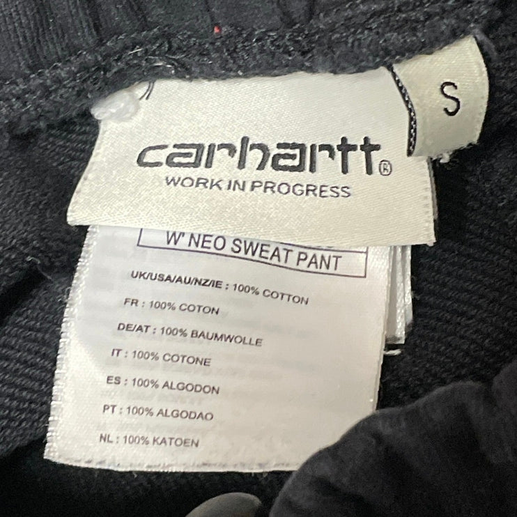 Carhartt Women's Black High Rise Logo Lounge Tapered Jogger Sweat Pants Size S