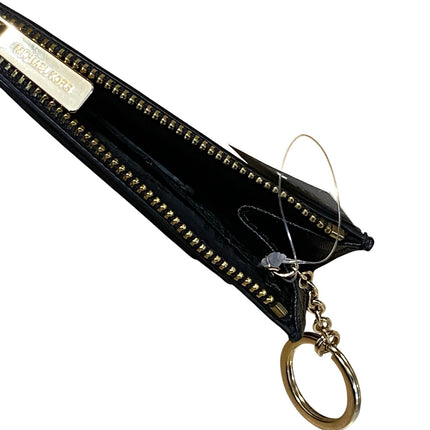 NEW Michael Kors Jet Set Travel Black Zip Card Coin Purse Pouch Wallet OS