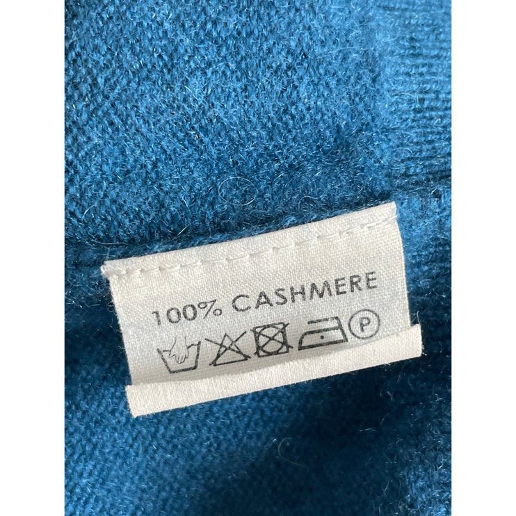 Dries Van Noten Women Blue 100% Cashmere Crewneck Long Sleeve Sweater Top Size S