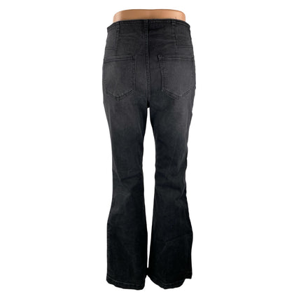 Knox Rose Women's Black High Waisted Y2k Boho Flared Bootcut Denim Jeans Size 4