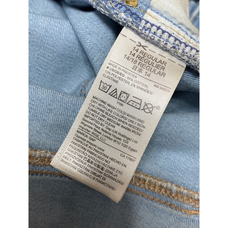Gap 1969 True Skinny Super High Rise Crop Blue Light Wash Denim Jeans Size 32