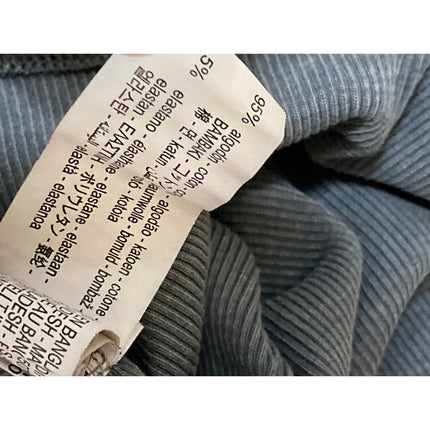 Zara Women's Gray Ribbed Knit Crew Neck Basic Casual Baby T Shirt Tee Top Size S