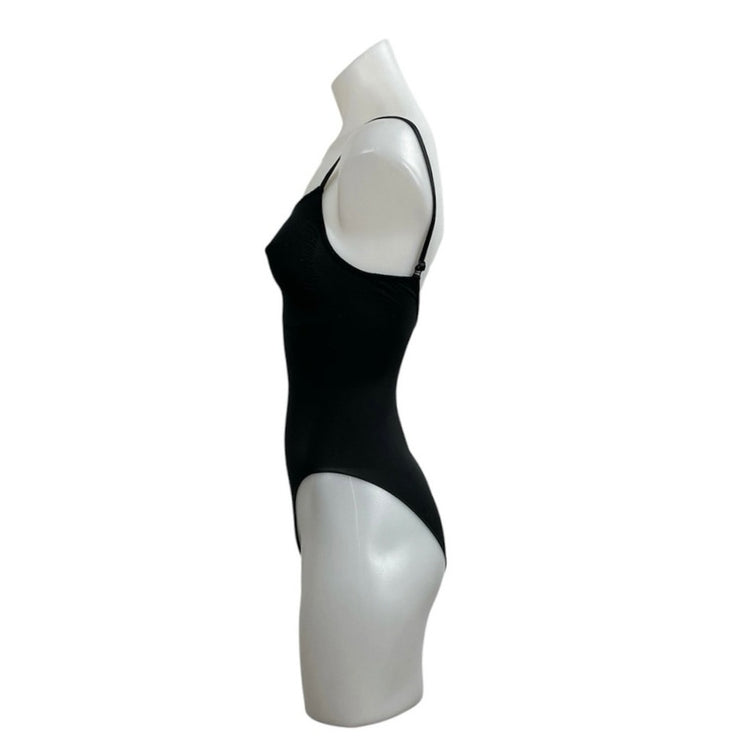 Women's Black Sculpt Seamless Sweetheart Neck Sleeveless Tank Bodysuit Top Sz S