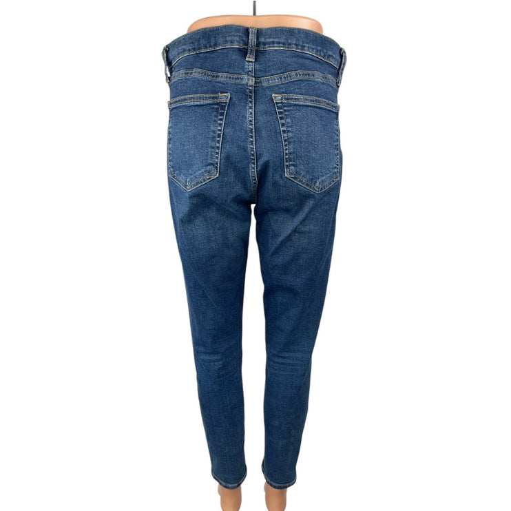 Topshop Jamie Women's Blue High Waisted Slim Fit Skinny Denim Jeans Pants Size 8