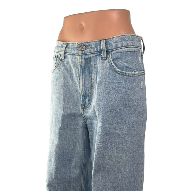 Abercrombie & Fitch 90's Relaxed Blue Straight High Waist Denim Jeans Pants 29