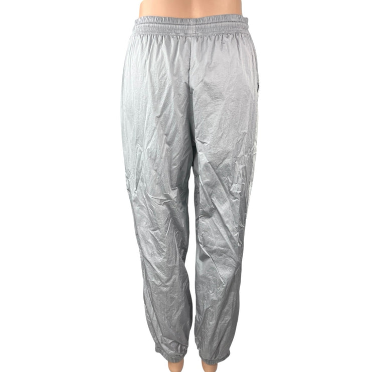 Adidas Women's Gray Colorblock Pull On Windbreaker Parachute Jogger Pants Size M