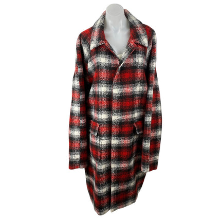 Boohoo MAN Womens Plaid Check Long Sleeve Button Up Shacket Over Coat Jacket 3XL