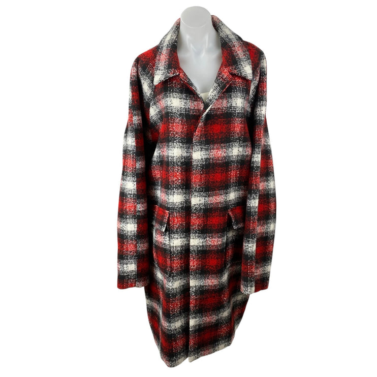 Boohoo MAN Womens Plaid Check Long Sleeve Button Up Shacket Over Coat Jacket 3XL