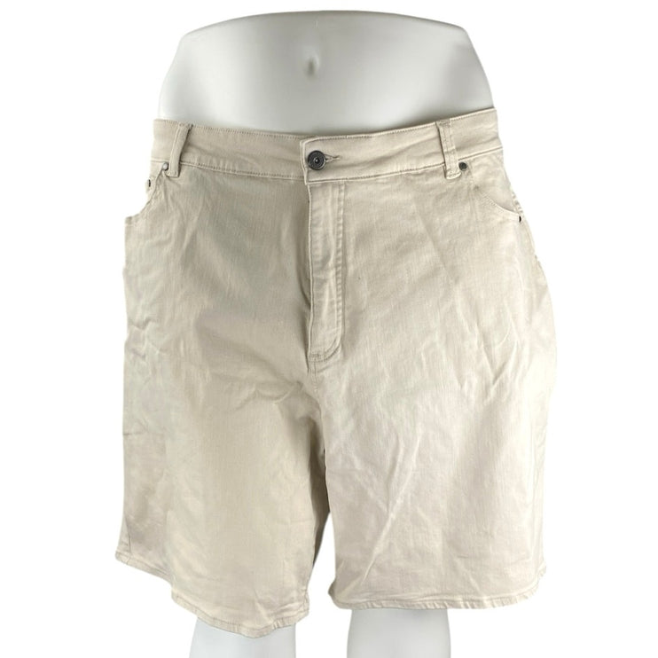 NEW Universal Standard Women's Beige Khaki Bermuda Golf Chino Shorts Size 26