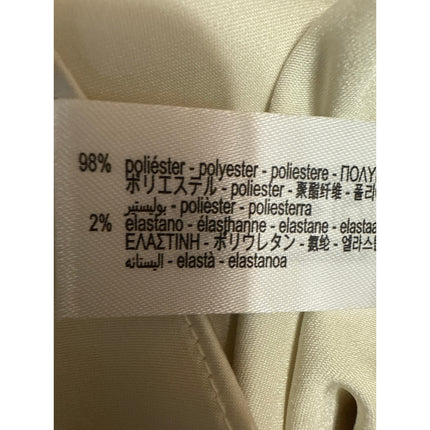 Zara Women's Cream Sleeveless Silk Satin Square Cami Camisole Tank Top Size S