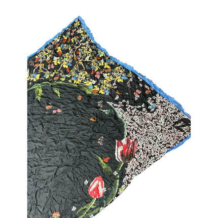Zadig & Voltaire Maxy Signature Skull Multicolor Floral Blanket Scarf Stole OS