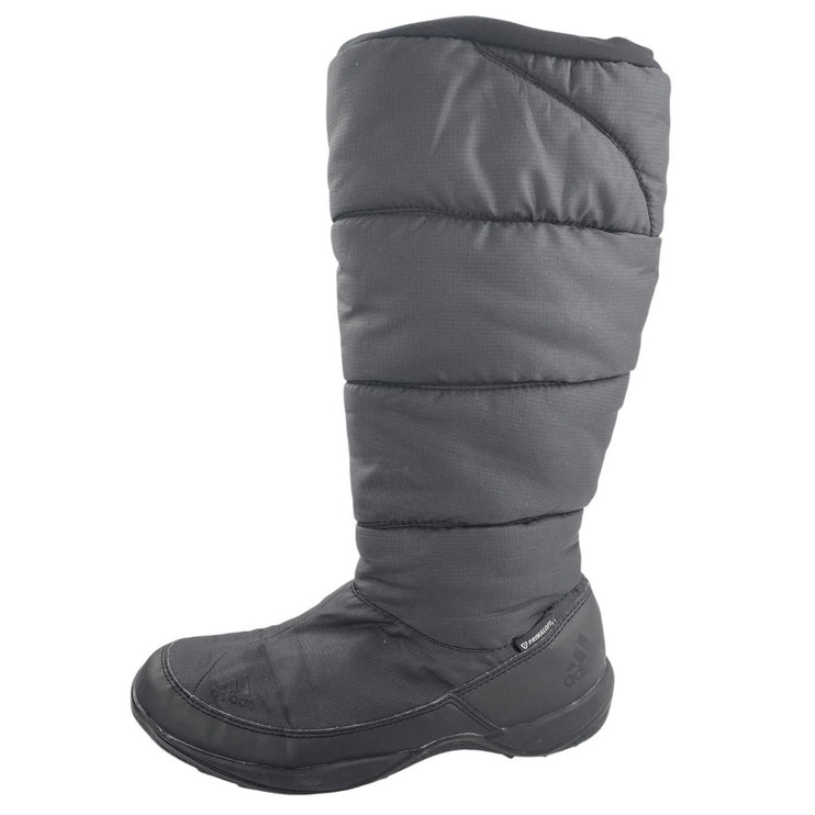 Adidas Libria Amber Women's Black Round Toe Slip On Puffer Winter Snow Boots 6