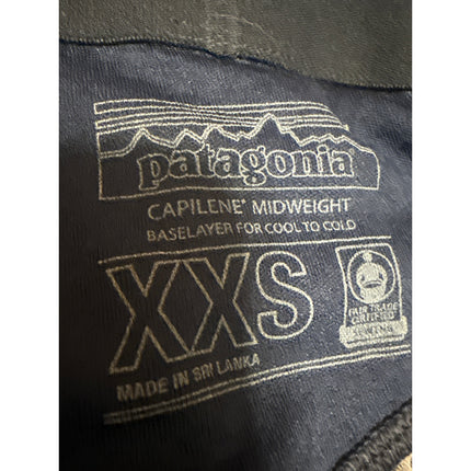 Patagonia Capilene Midweight Women Blue Cropped Base Layer Leggings Pants Sz XXS