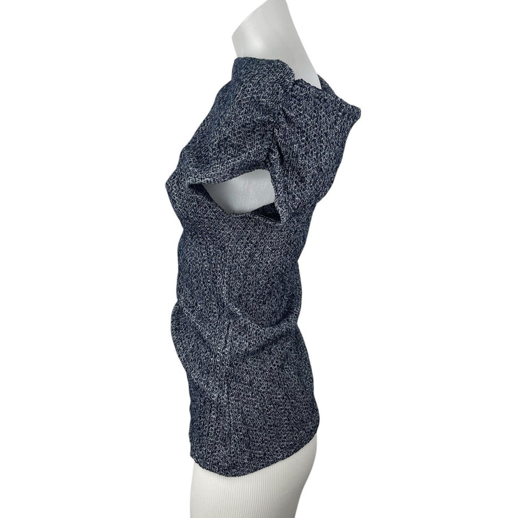 NEW Zara Women's Blue One Shoulder Ruched Sleeveless Knit Blouse Tank Top Size S