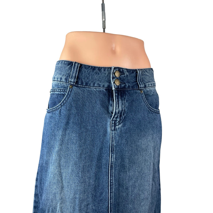 Urban Outfitters BDG Women's Blue High Rise Maxi Straight Pencil Denim Skirt M