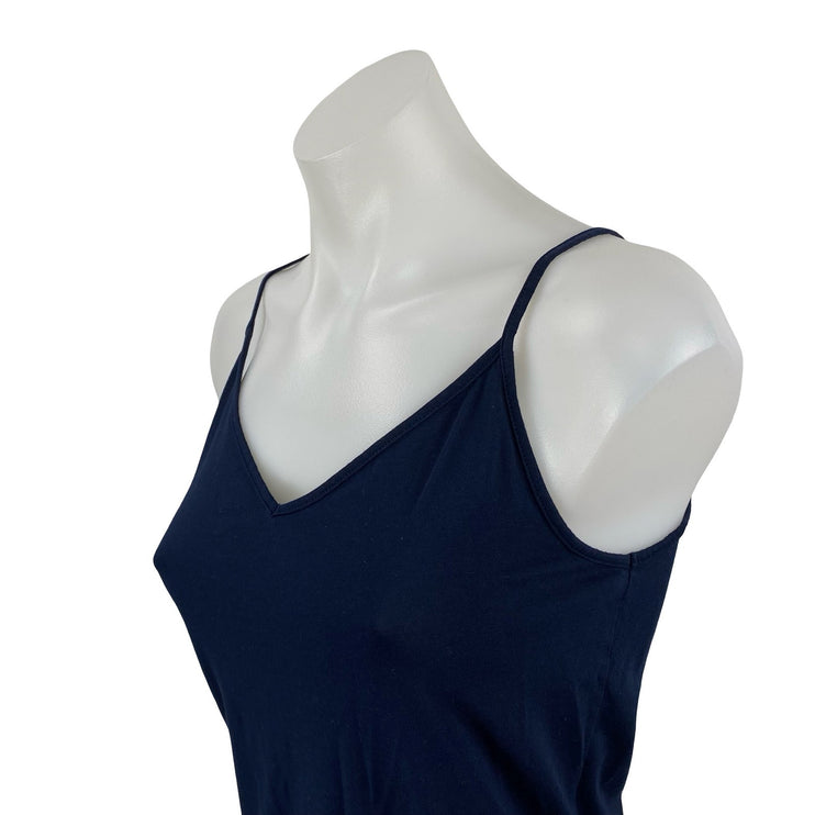 Ann Taylor LOFT Women Navy Blue V Neck Sleeveless Cami Camisole Tank Top Size M