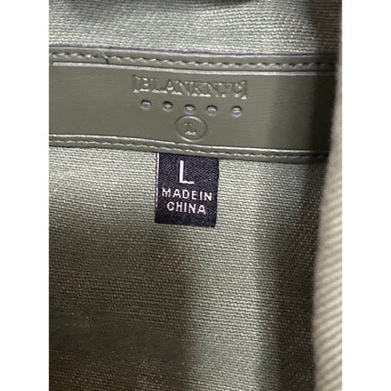 Blank NYC Garment Dye Acid Wash Twill Women's Green Shirt Utility Coat Jacket L