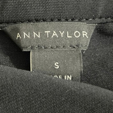 Ann Taylor Women's Black Sleeveless Notch V Neck Tank Blouse Shirt Top Size S
