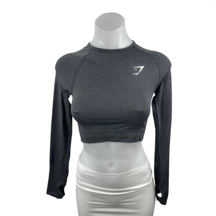 Gymshark Vital Seamless 2.0 Long Sleeve Crop Gym Athletic Activewear Shirt Top S