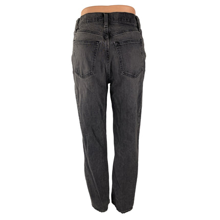 Abercrombie & Fitch The 90s Straight Ultra High Rise Black Denim Jeans Size 27