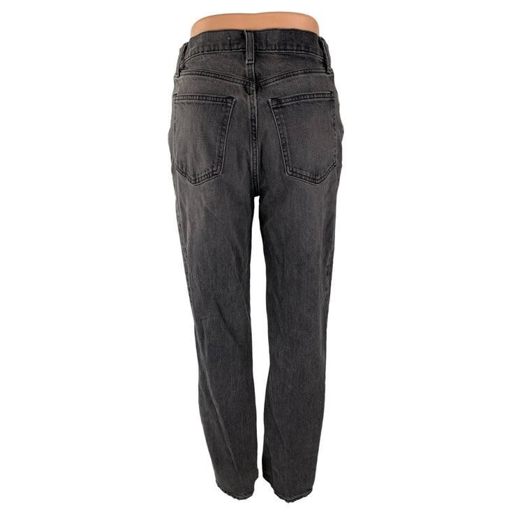 Abercrombie & Fitch The 90s Straight Ultra High Rise Black Denim Jeans Size 27