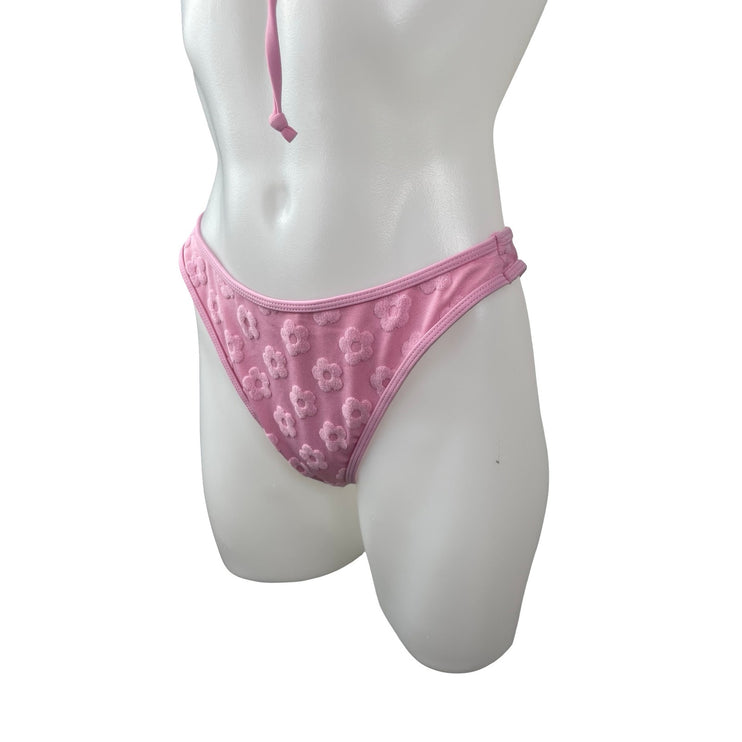 Pacsun Swim Eco Women's Pink Floral Faye Triangle Bikini Summer Swimwear Set S