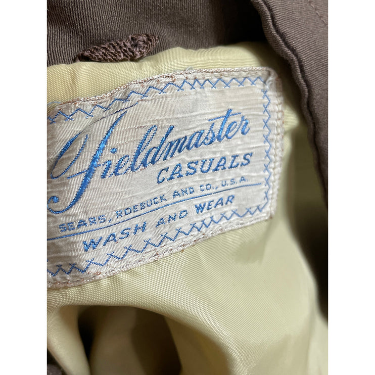 Fieldmaster Women's Brown Collared Long Sleeve Full Zip Bomber Coat Jacket S/M