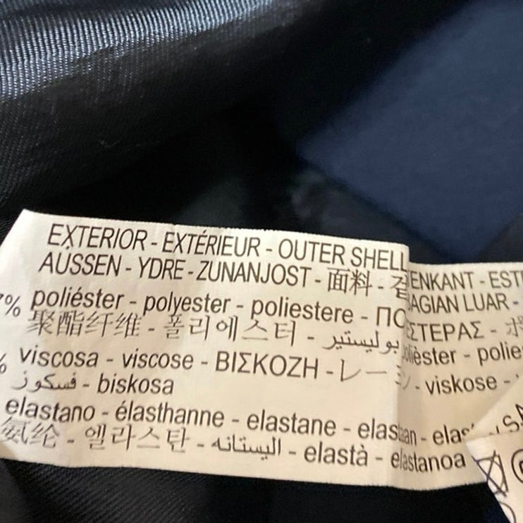 Zara Women's Blue Sleeveless V Neck Pocket Button Up Coat Jacket Vest Top Size M