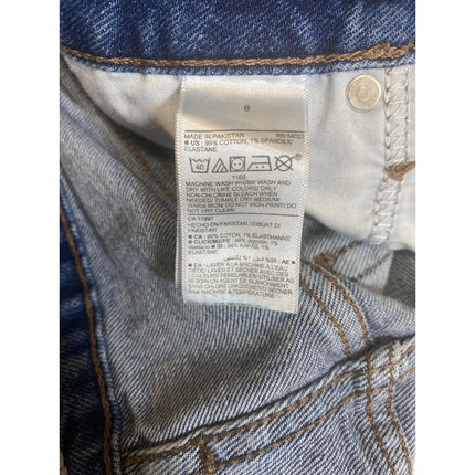 Old Navy  Blue High Rise Slim Boyfriend Classic Straight Mom Denim Jeans Pants 8