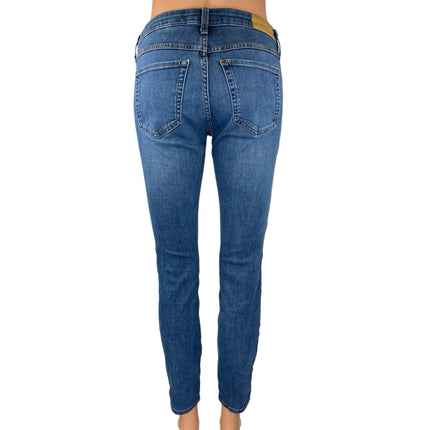 &Denim Women's Blue Medium Wash Low Waist Skinny Casual Denim Jeans Size 29/30