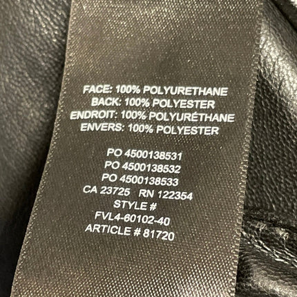 Aritzia Wilfred The Melina Women Black Faux Leather Vegan Trousers Pants Size 12