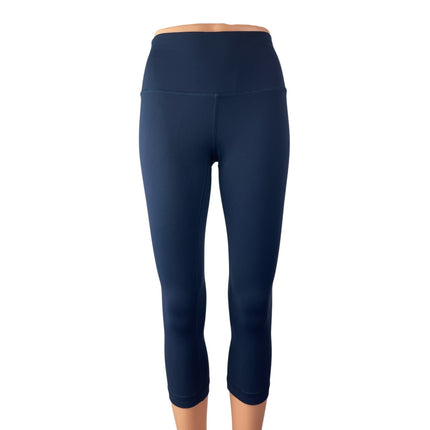 Lululemon Women's Blue Mid Rise Skinny Yoga Athletic Activewear Leggings Pants 6