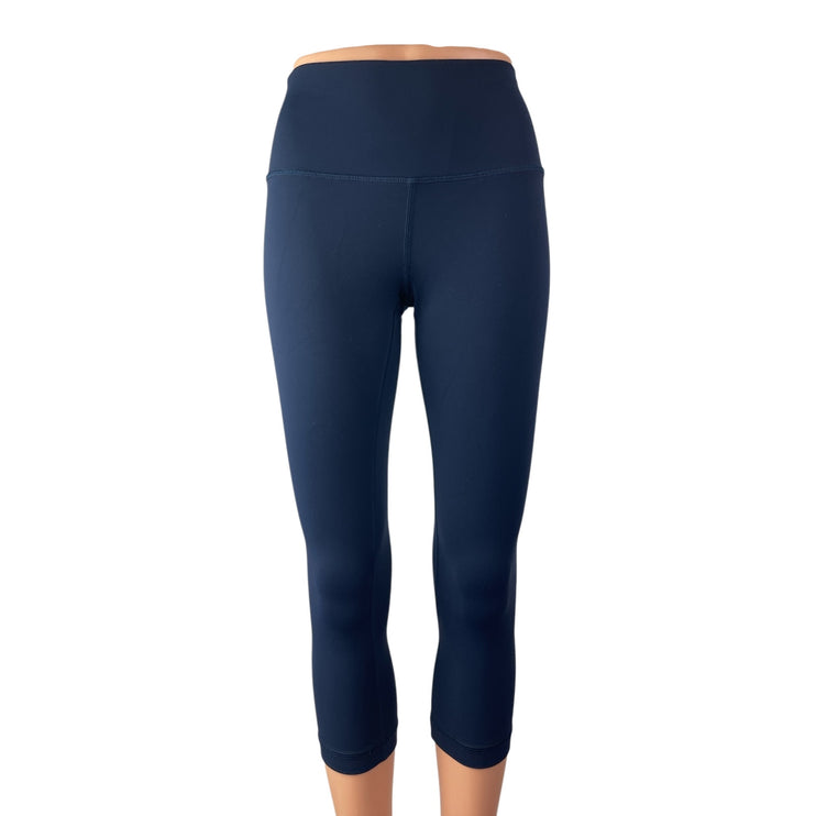 Lululemon Women's Blue Mid Rise Skinny Yoga Athletic Activewear Leggings Pants 6