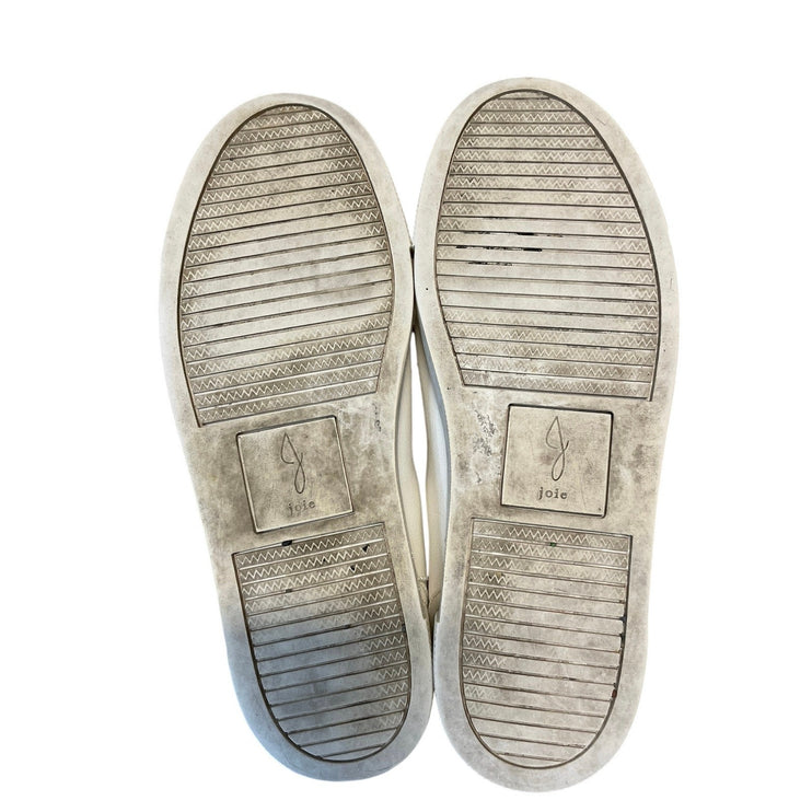 Joie Harvard Women's All White Lace Up Vegan Leather Sneakers Shoes Size 8.5M