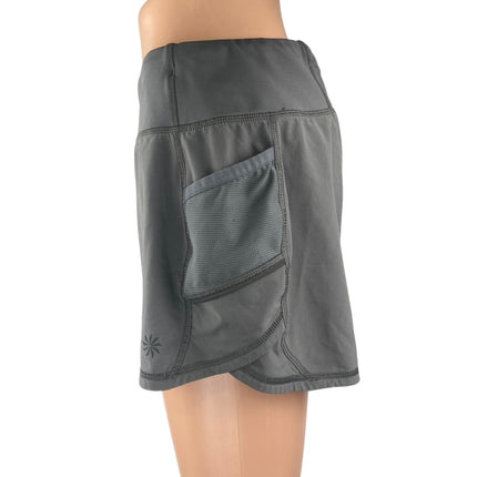 Athleta Women's Gray Mid Rise Activewear Fitness Workout Running Shorts Size S