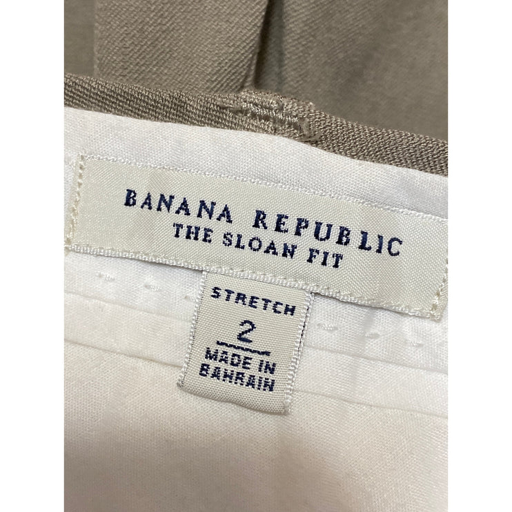 Banana Republic Beige Mid Rise Straight Leg Chino Khaki Trousers Dress Pants 2
